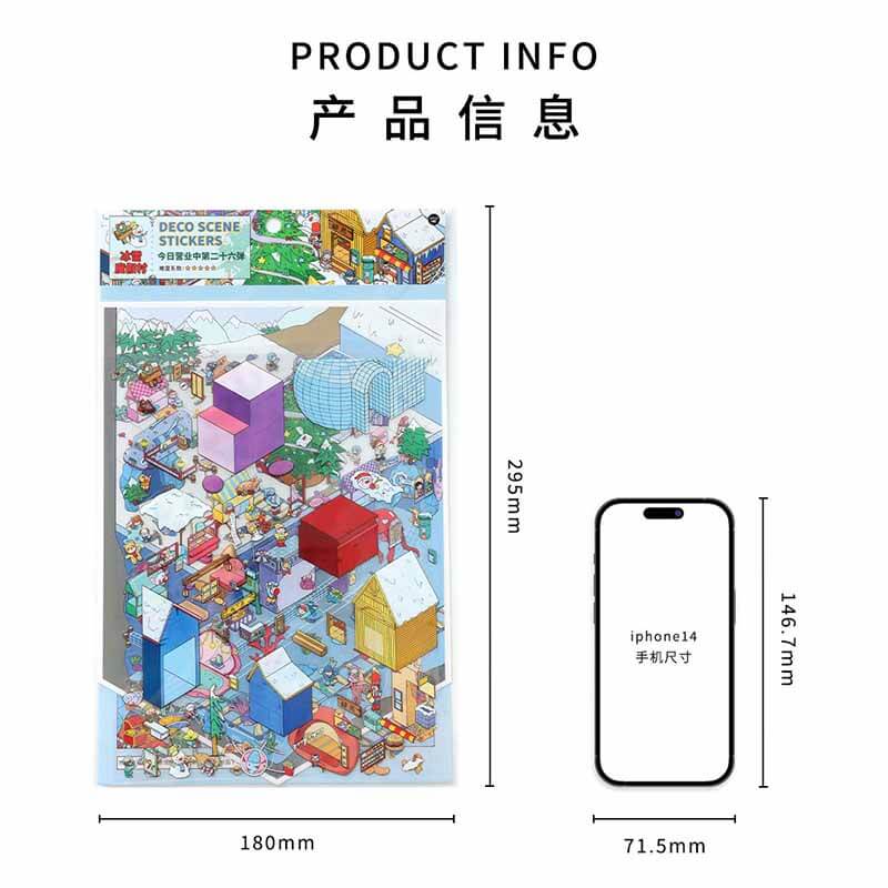 Seasons of Vacation DIY 3D Scene Stickers 2 Cute Miniature Scenes(L)