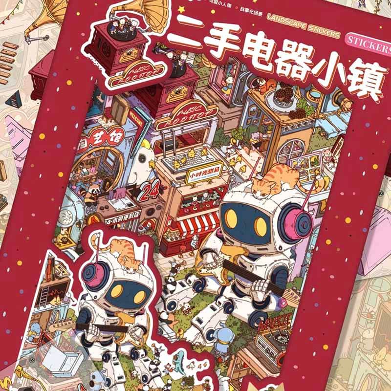 Secondhand Electronics Town DIY 3D Sticker 10 Cute Scenes(XXL)