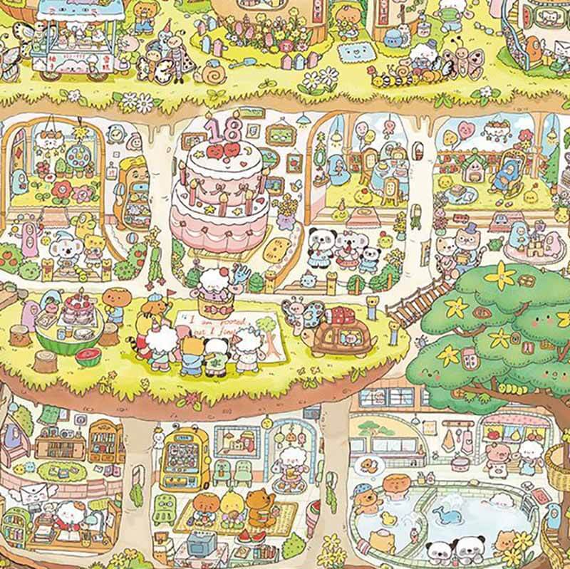 Secret Weekend DIY 3D Scene Stickers 2 Cute Miniature Scenes(XL)