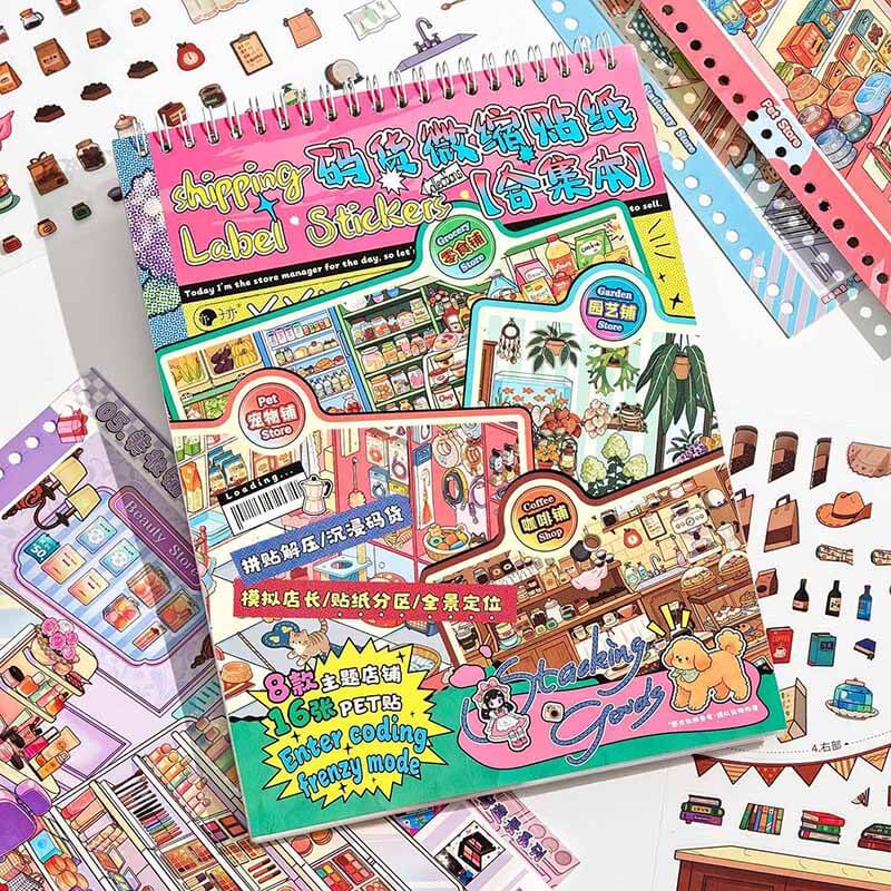 Shelf Keeper Book 3D Scene Stickers DIY Stickers(L)