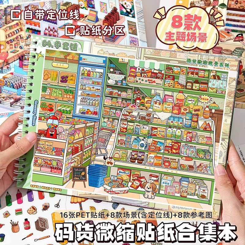 Shelf Keeper Book 3D Scene Stickers DIY Stickers(L)