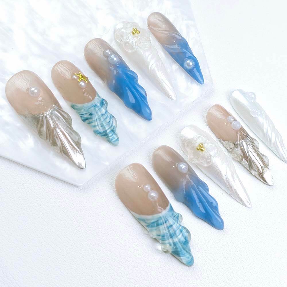 Beauty Art Garden Press On Nails Shell Muse 73