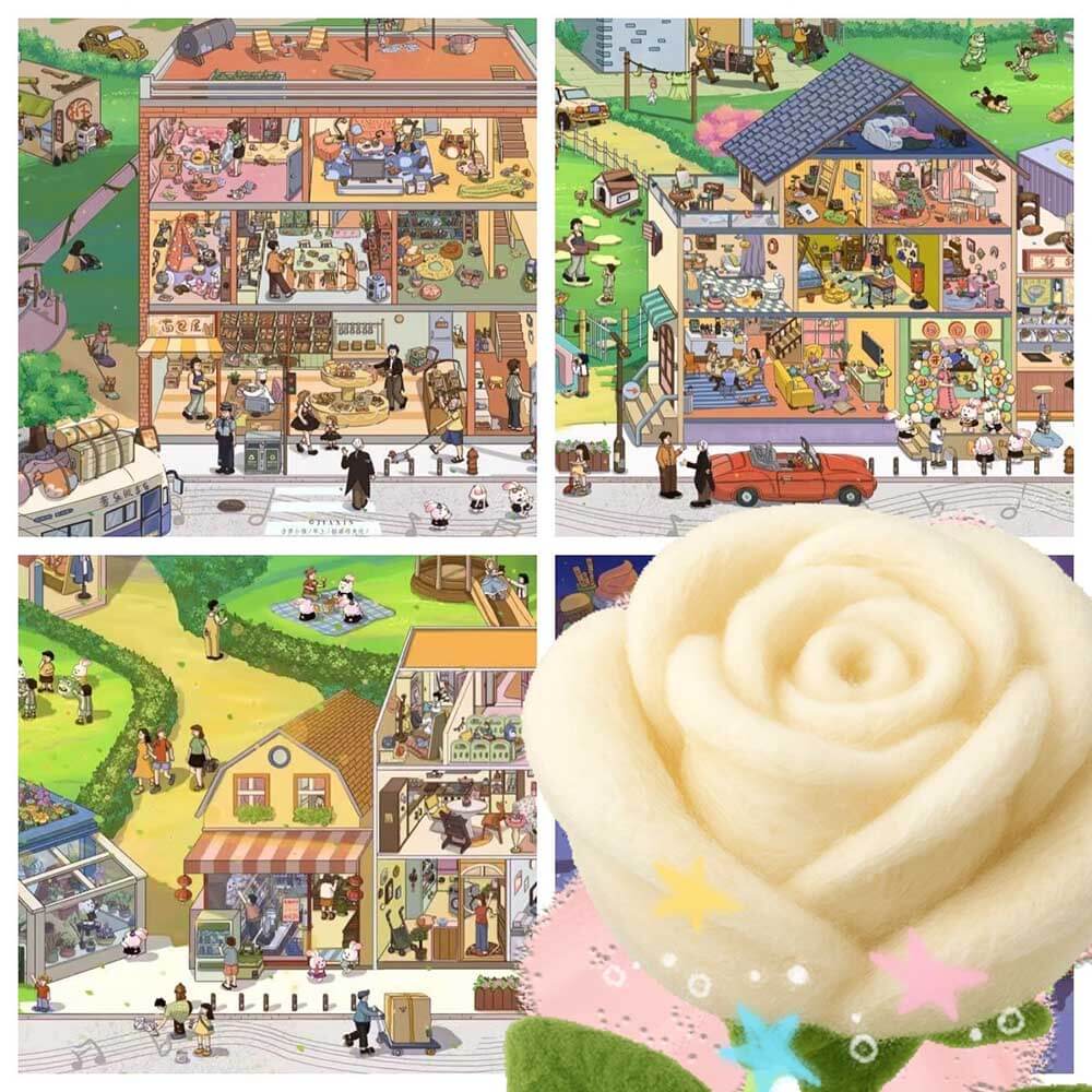 Simple Pleasures DIY 3D Scene Stickers 3 Cute Miniature Scenes(L)