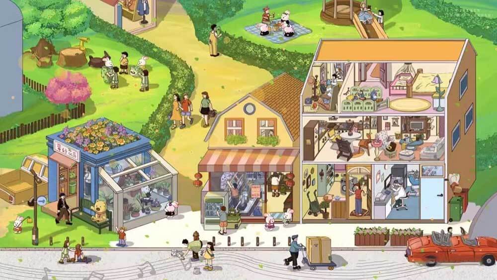 Simple Pleasures DIY 3D Scene Stickers 3 Cute Miniature Scenes(L)