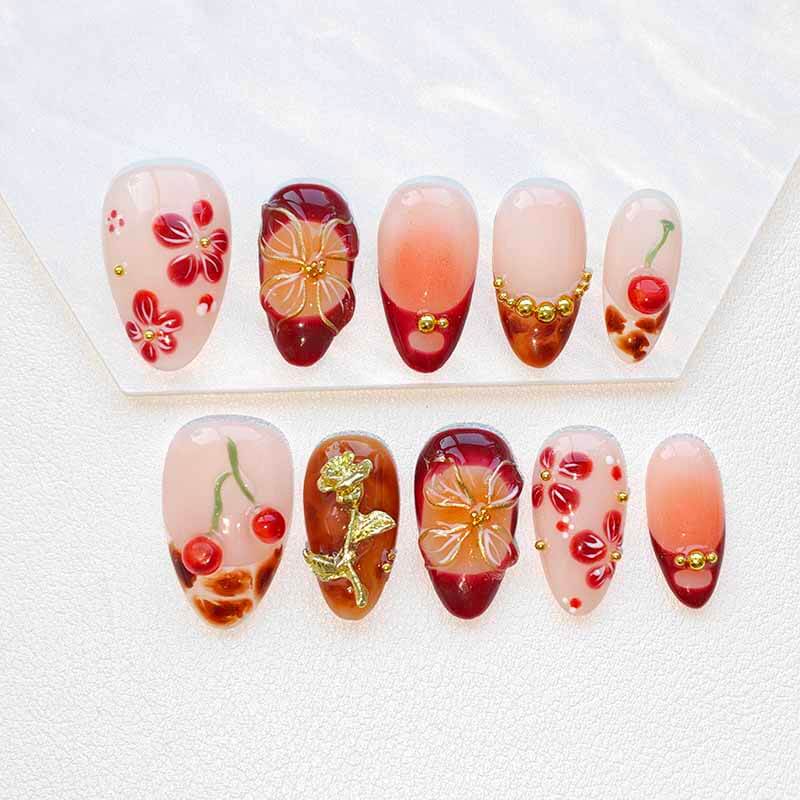 Beauty Art Garden Press On Nail Smoky Rose Gold 215