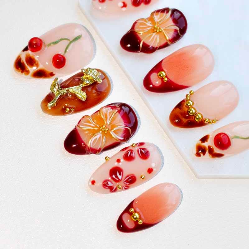 Beauty Art Garden Press On Nail Smoky Rose Gold 215