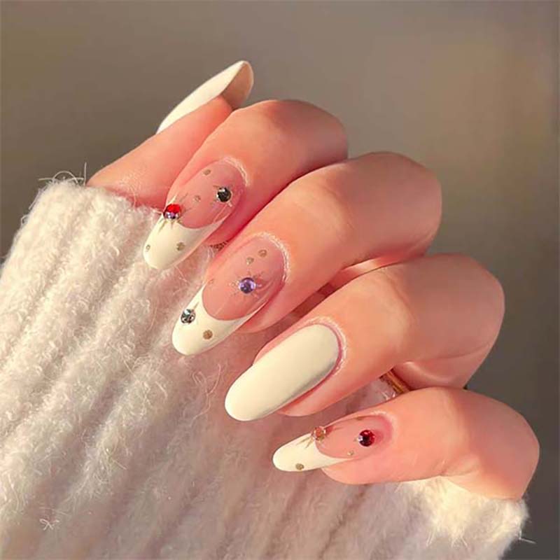 Art Garden Press On Nails Snowflake Rainbow 119