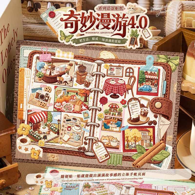 Spring Patio DIY 3D Scene Stickers With Guide Lines(L)