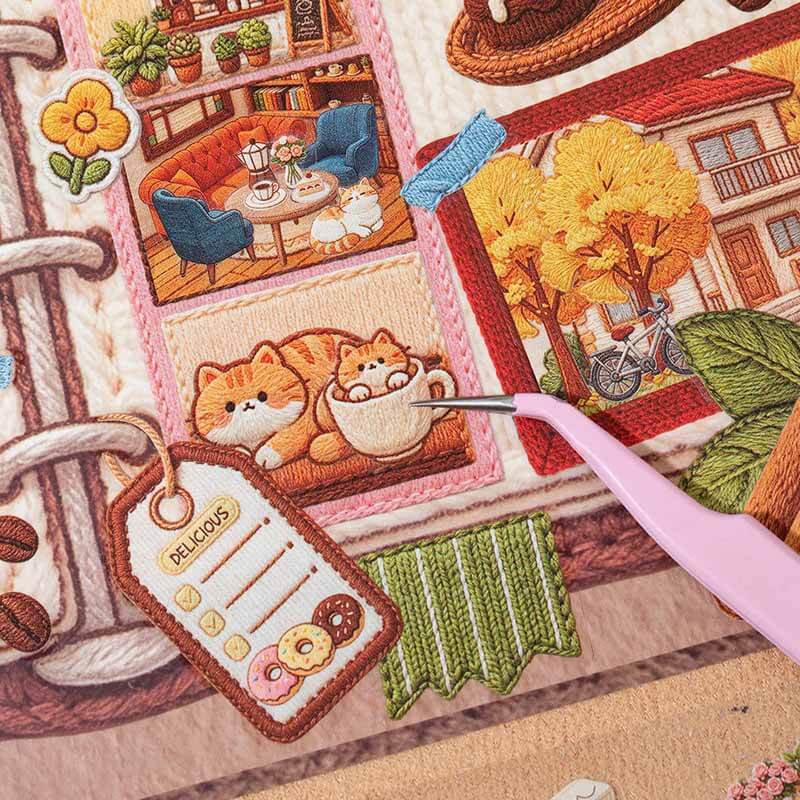 Spring Patio DIY 3D Scene Stickers With Guide Lines(L)