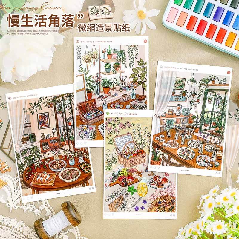 Spring Picnic DIY 3D Scene Stickers With Guide Lines(S)