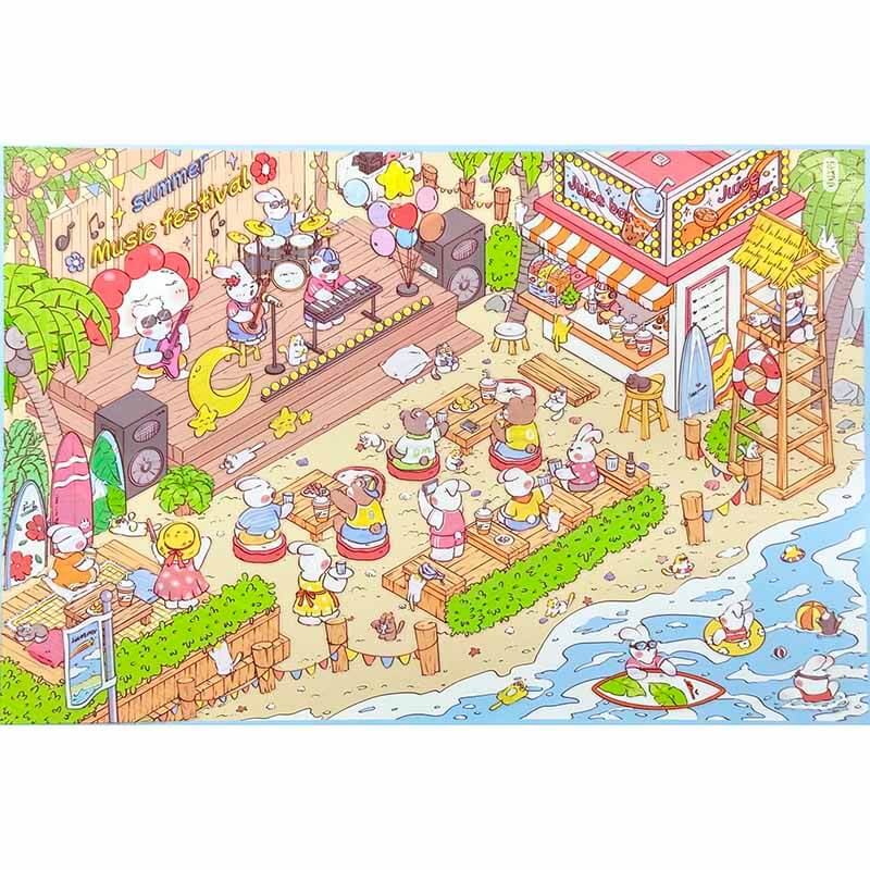 Stories in Motion DIY 3D Scene Stickers 4 Cute Miniature Scenes(L)