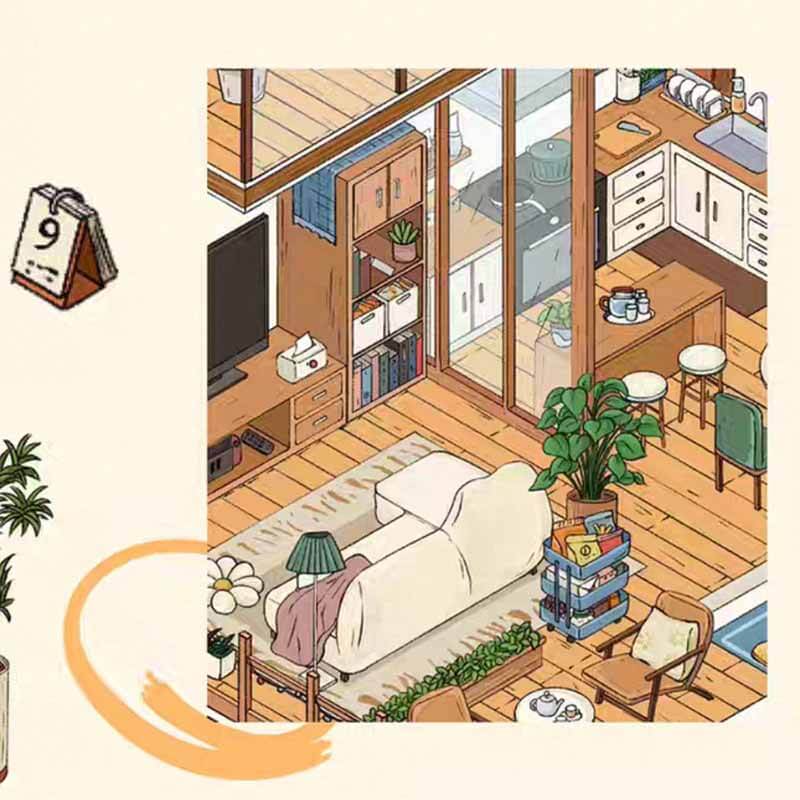 Storybook Hideaway 3D Scene Stickers 2 Cute Miniature Scenes(M&L)