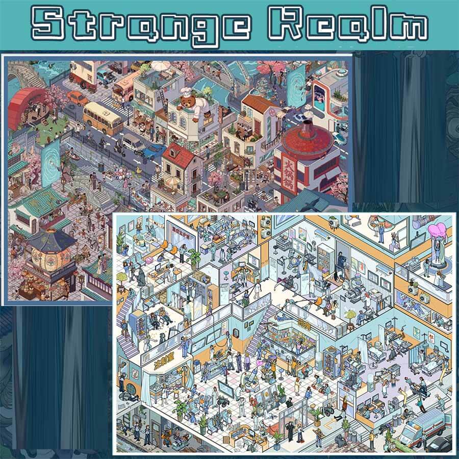 Strange Realm DIY 3D Scene Stickers With Guide Lines(XXXL)