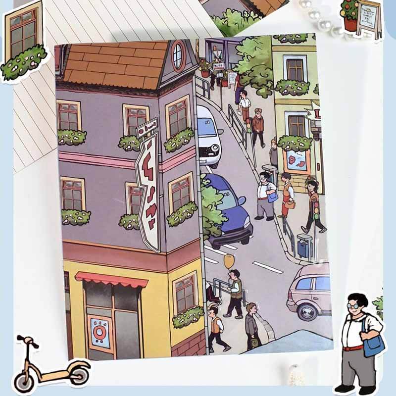 Street View Puzzle DIY 3D Scene Stickers Cute Miniature Scenes(S)