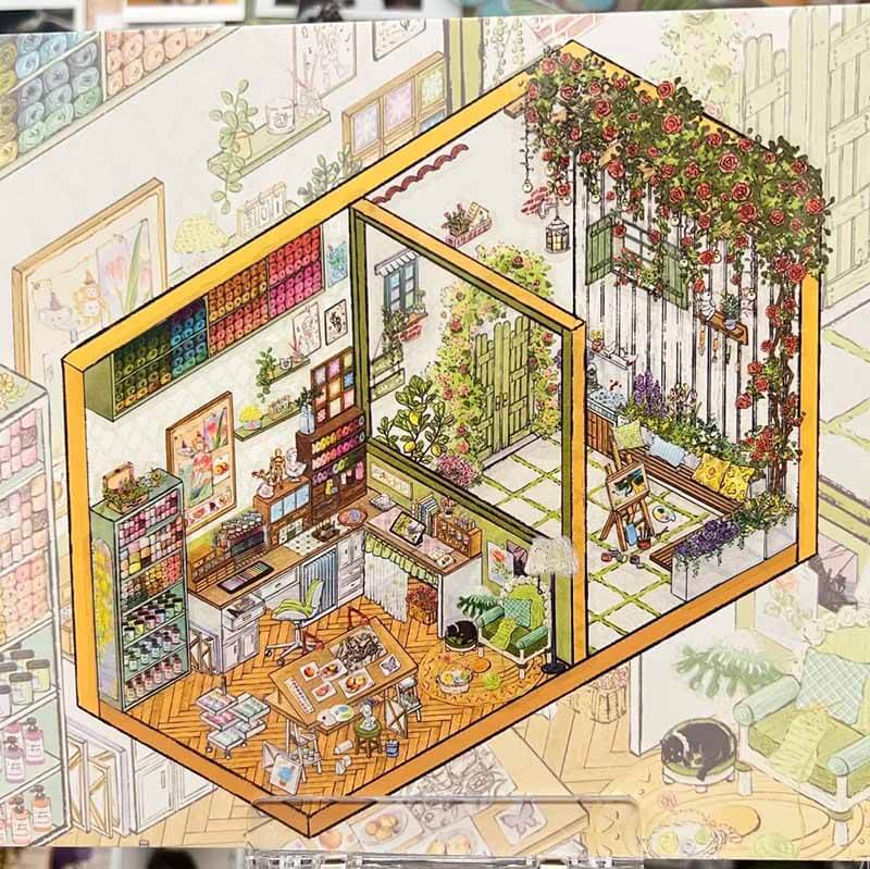 Studio Bloom DIY 3D Scene Stickers 3 Cute Miniature Scenes(M)
