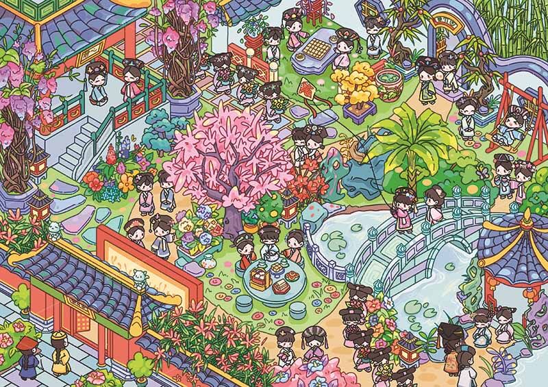 Sugar Coral Garden DIY 3D Scene Stickers 3 Cute Miniature Scenes(XL)