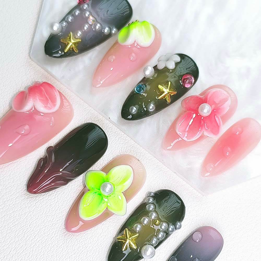 Beauty Art Garden Press On Nails Summer Soirée 180