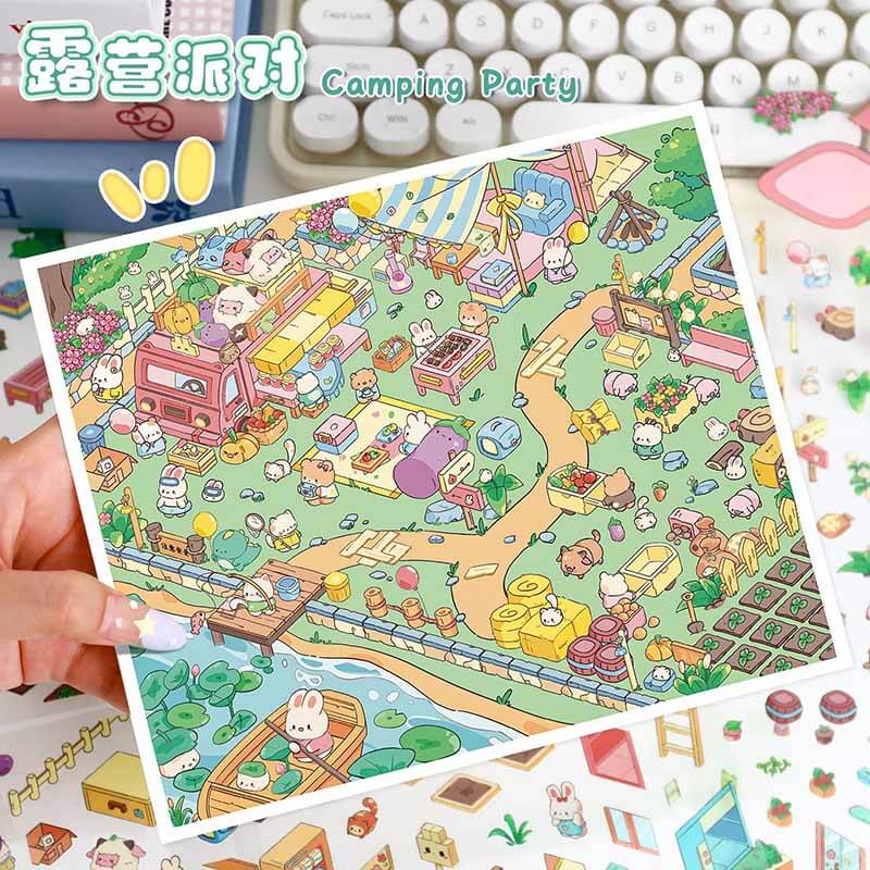 Sweet Bakes DIY 3D Scene Stickers 2 Cute Miniature Scenes(M)