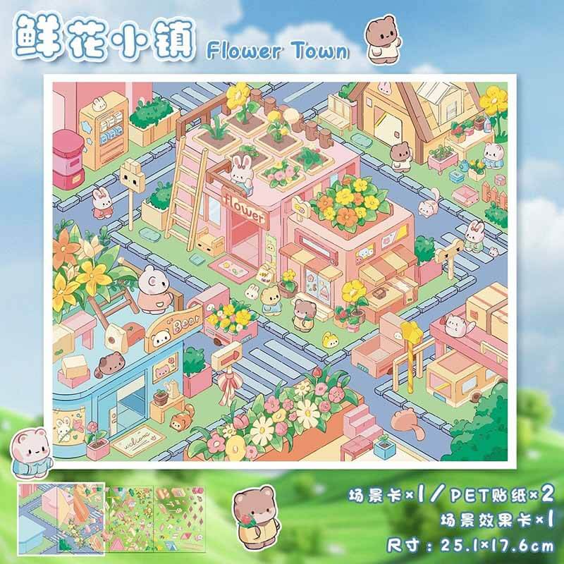 Sweet Bakes DIY 3D Scene Stickers 2 Cute Miniature Scenes(M)