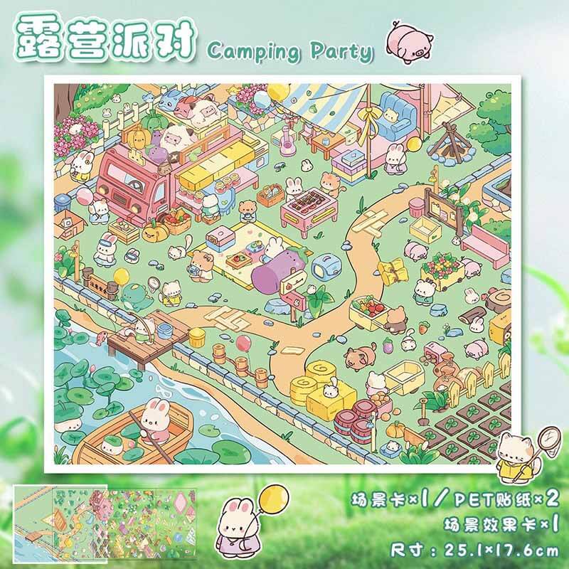 Sweet Bakes DIY 3D Scene Stickers 2 Cute Miniature Scenes(M)