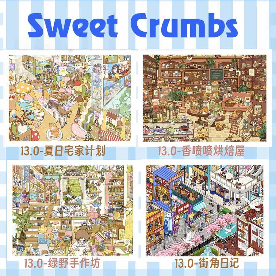 Sweet Crumbs DIY 3D Scene Stickers With Guide Lines(L)