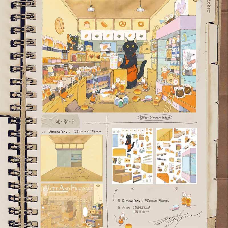 Sweet Oven Tales DIY 3D Scene Stickers 3 Cute Scenes(L)