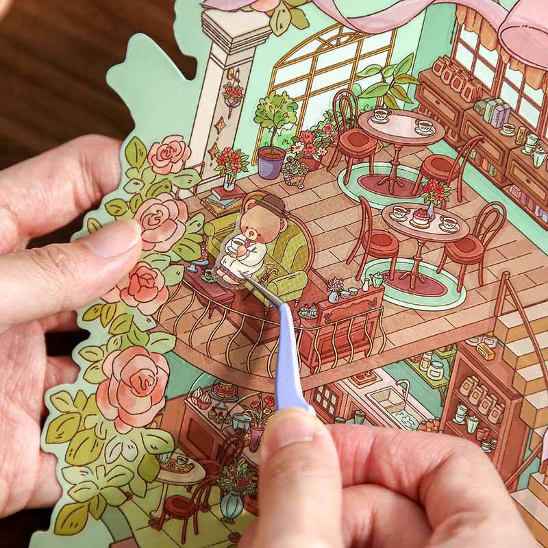 Sweet Romance DIY 3D Scene Stickers 4 Cute Miniature Scenes(M)