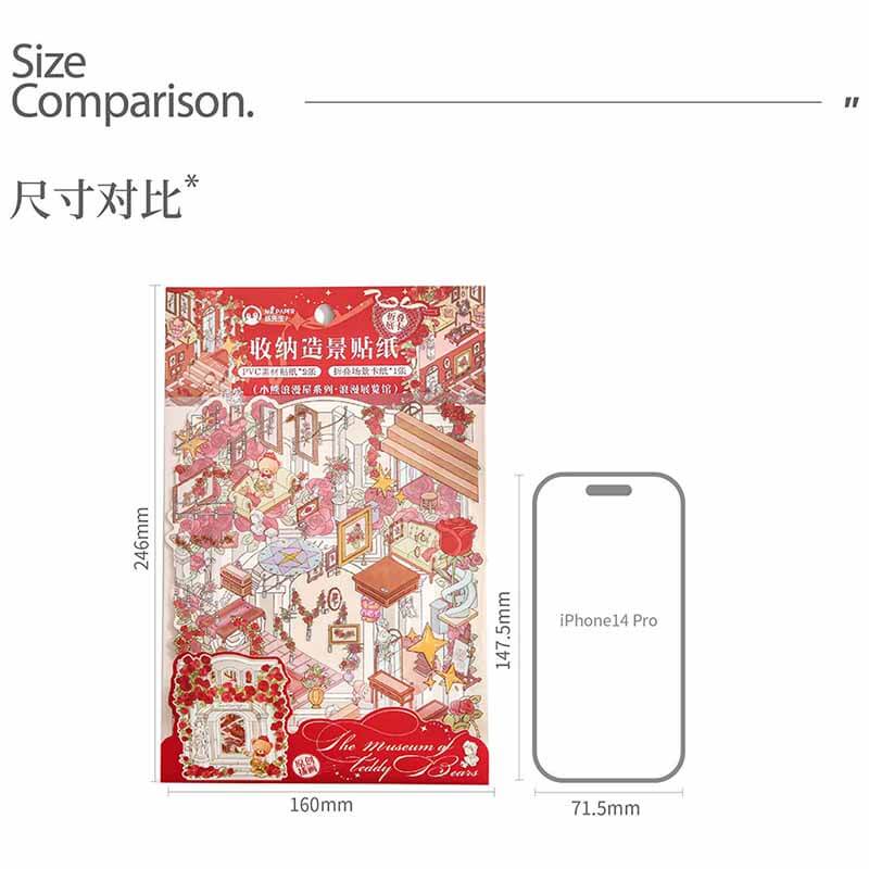 Sweet Romance DIY 3D Scene Stickers 4 Cute Miniature Scenes(M)