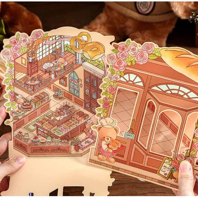Sweet Romance DIY 3D Scene Stickers 4 Cute Miniature Scenes(M)