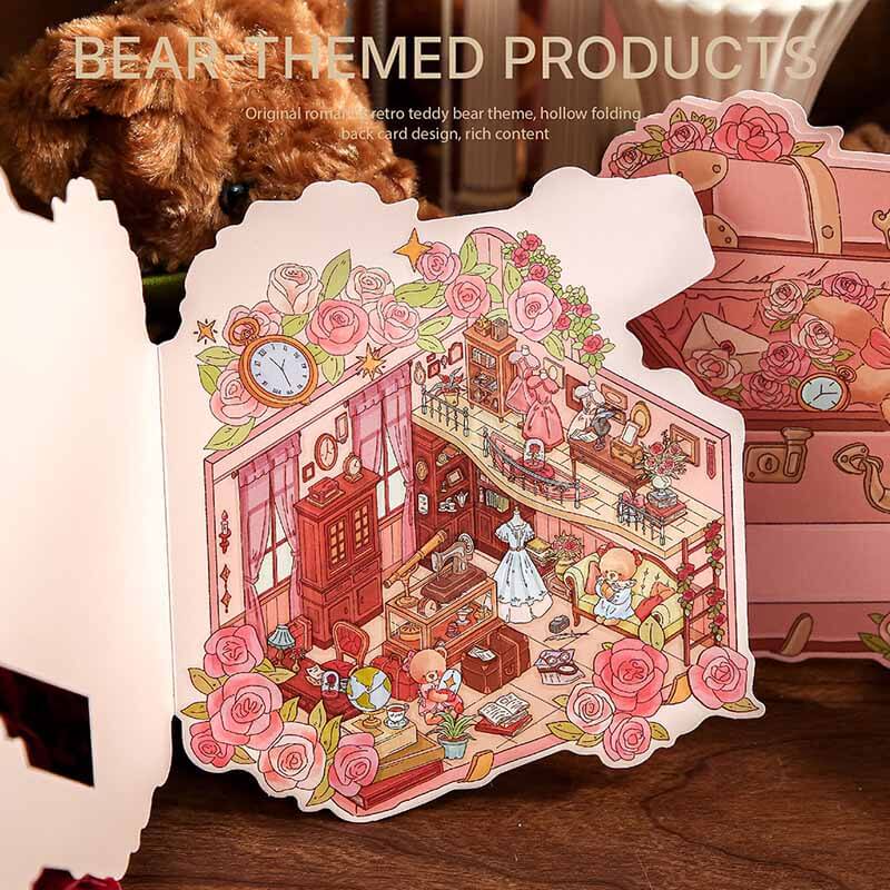 Sweet Romance DIY 3D Scene Stickers 4 Cute Miniature Scenes(M)