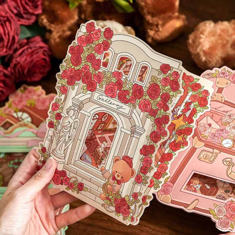 Sweet Romance DIY 3D Scene Stickers 4 Cute Miniature Scenes(M)