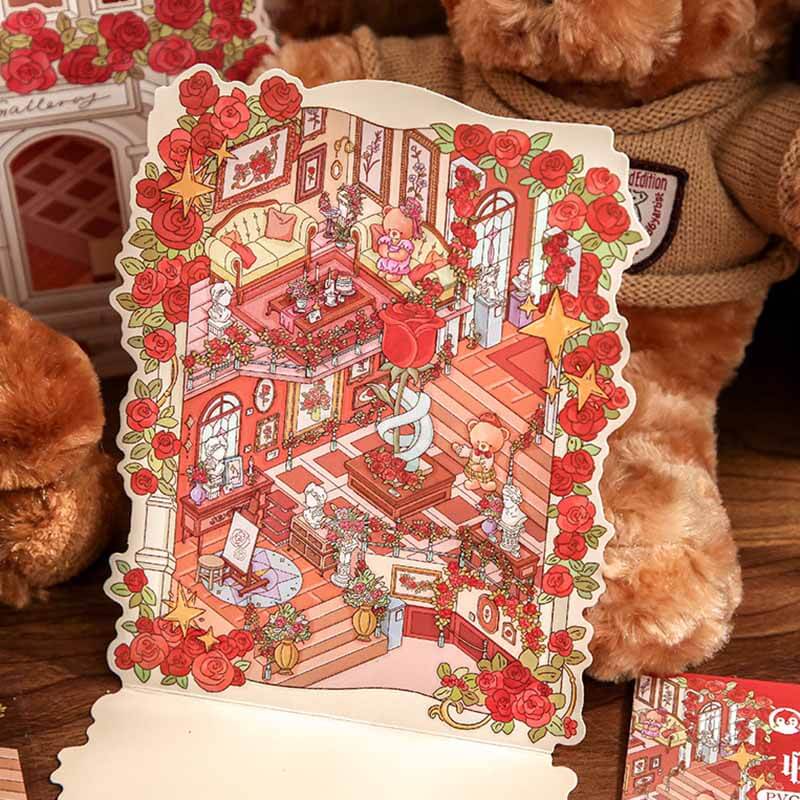 Sweet Romance DIY 3D Scene Stickers 4 Cute Miniature Scenes(M)