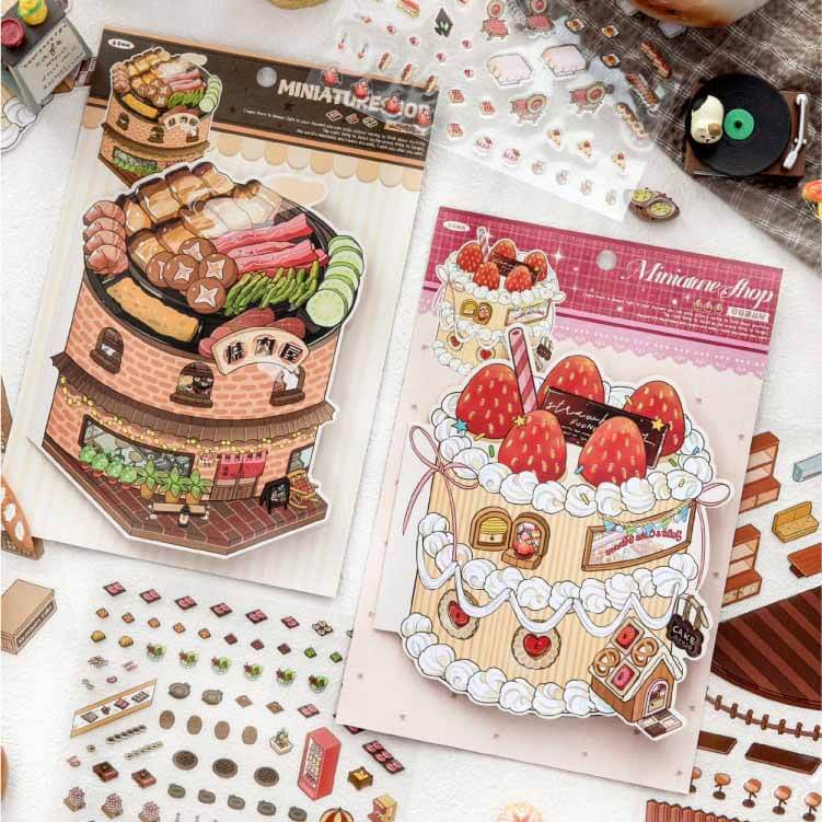 Sweet Wilderness Shop DIY 3D Scene Stickers 2 Cute Scenes(L)