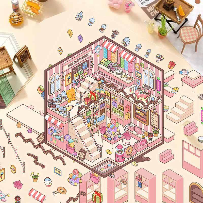 Sweet Whimsy 3D Scene Stickers 4 Cute Miniature Scenes