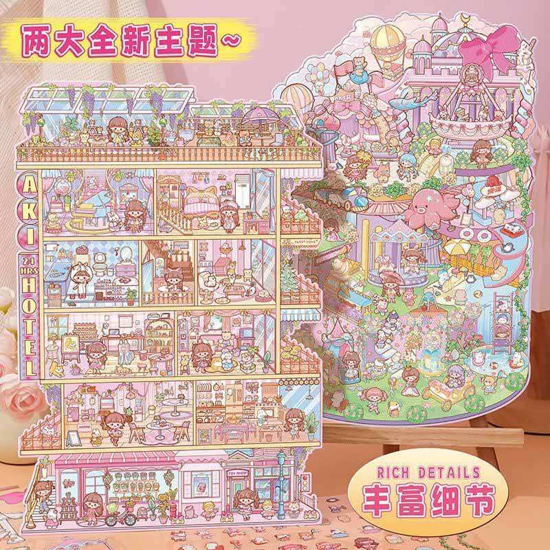 Sweetscape Diaries DIY 3D Scene Stickers 2 Cute Miniature Scenes(L)