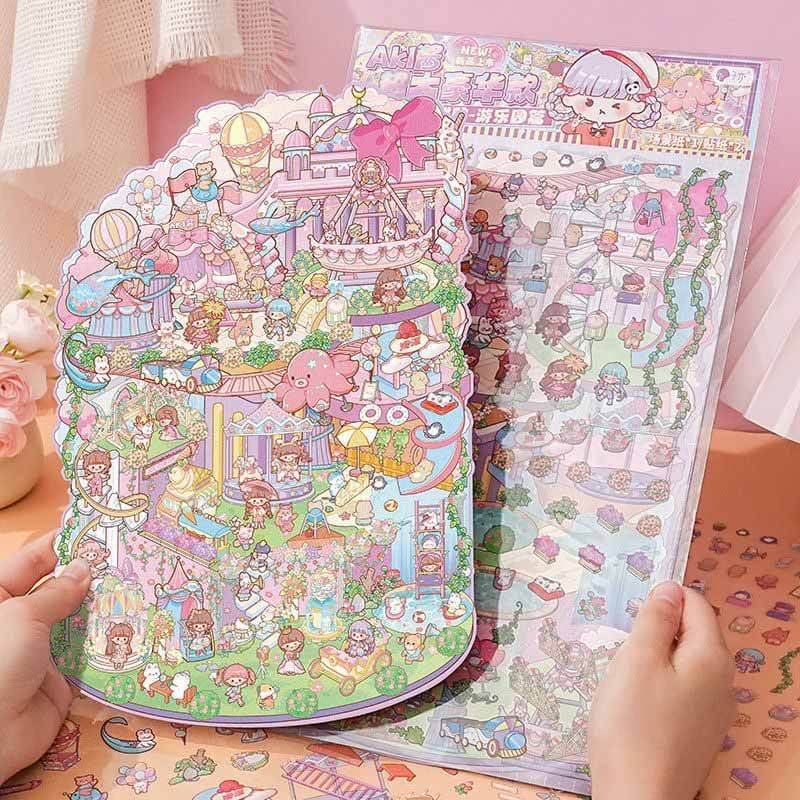Sweetscape Diaries DIY 3D Scene Stickers 2 Cute Miniature Scenes(L)