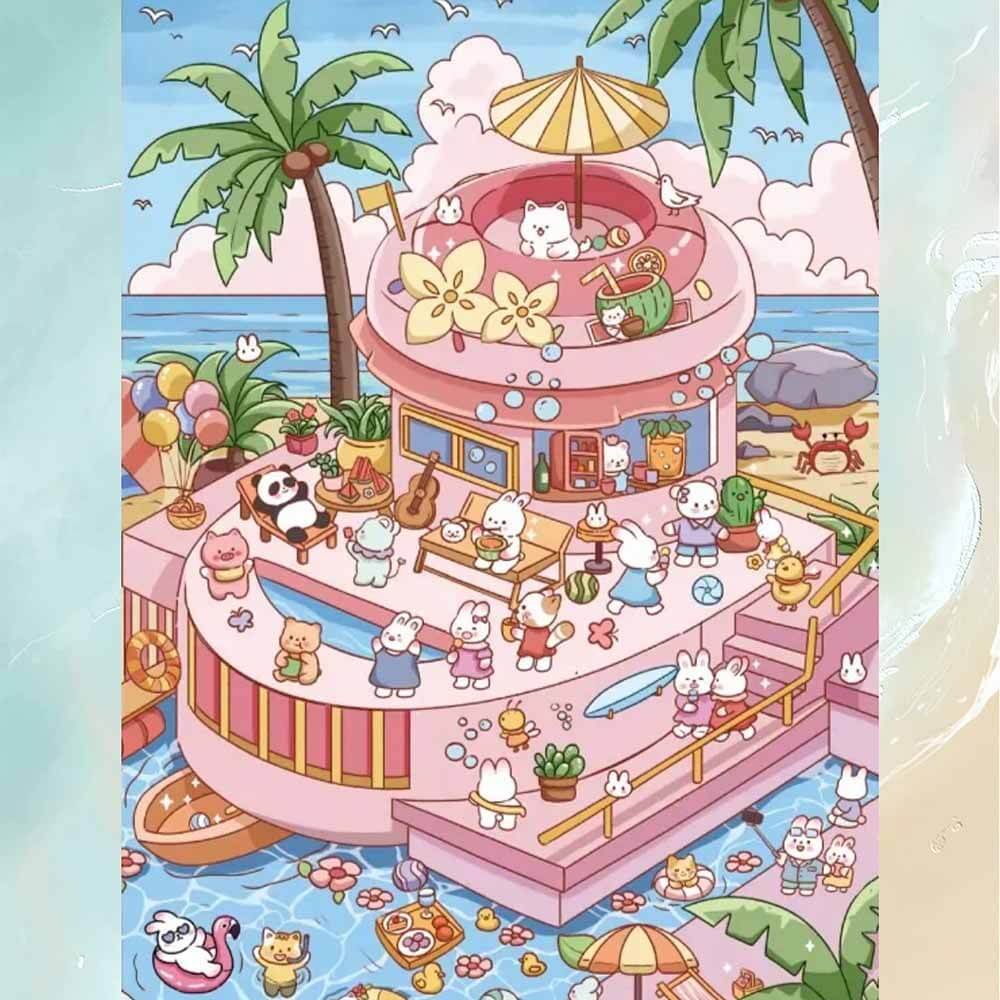 Good Time DIY 3D Scene Stickers 4 Cute Miniature Scenes(S)