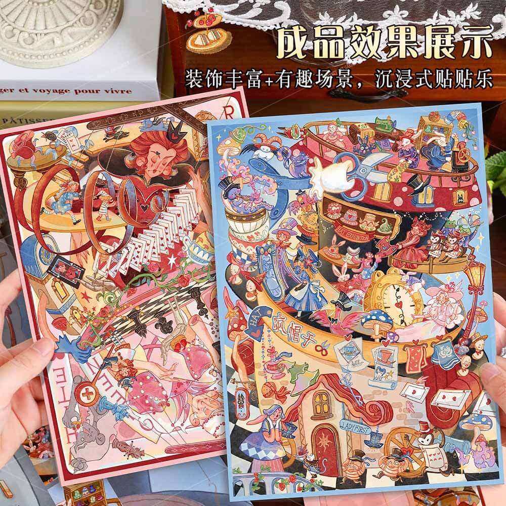 The Wonderland of Hats DIY 3D Scene Stickers 2 Cute Miniature Scenes(L)