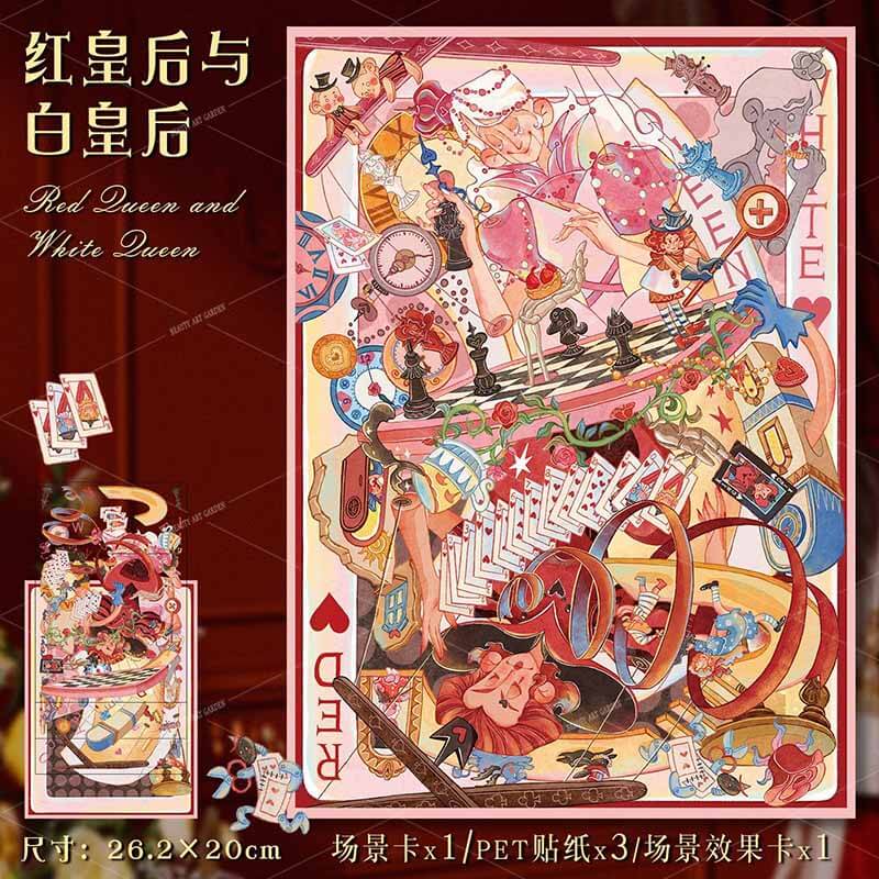 The Wonderland of Hats DIY 3D Scene Stickers 2 Cute Miniature Scenes(L)