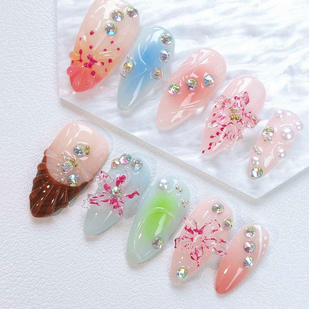 Beauty Art Garden Press On Nails Tideflower 126