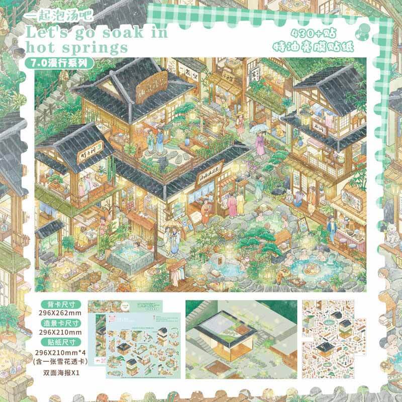 Together Time DIY 3D Scene Stickers With Guide Lines(L)