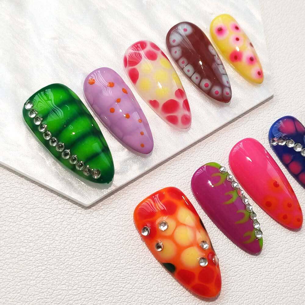Art Garden Press On Nails Jeweled Verdure 71