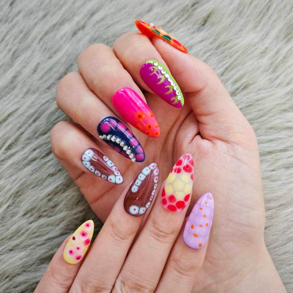 Art Garden Press On Nails Jeweled Verdure 71
