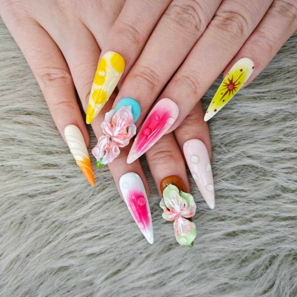 Art Garden Press On Nails Dewy Blooms 181