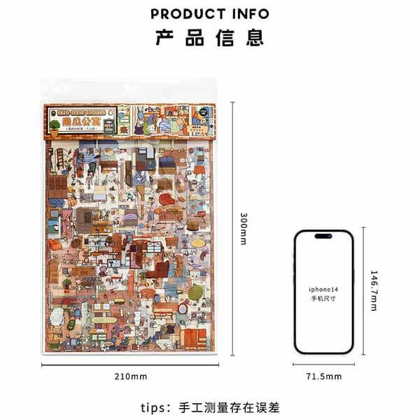 Urban Bites DIY 3D Scene Stickers 2 Cute Miniature Scenes(L)
