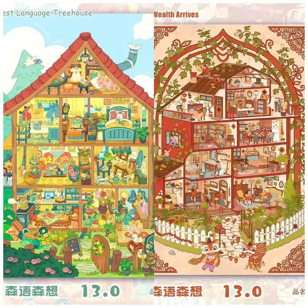 Urban Canopy DIY 3D Scene Stickers 3 Cute Miniature Scenes(L)