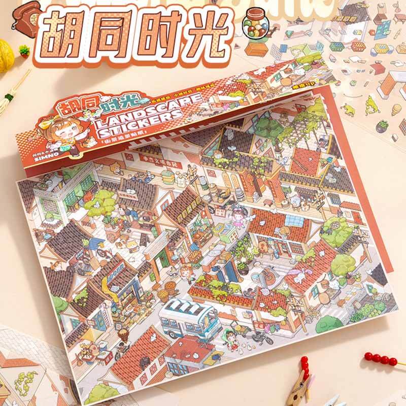 Urban Charm DIY 3D Scene Stickers 2 Cute Miniature Scenes(L)