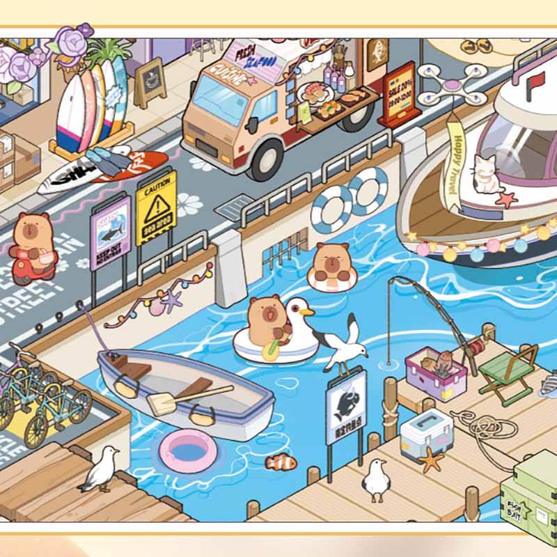 Urban Charm DIY 3D Scene Stickers 2 Cute Miniature Scenes(L)
