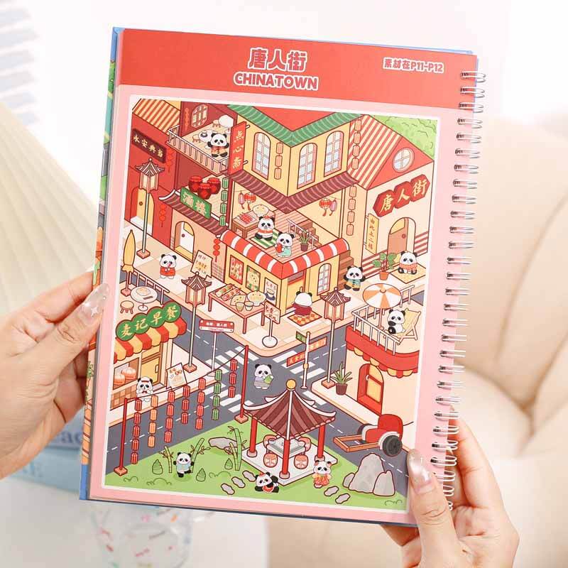 Urban Street Collection DIY 3D Sticker Book 7 Cute Scenes(L)