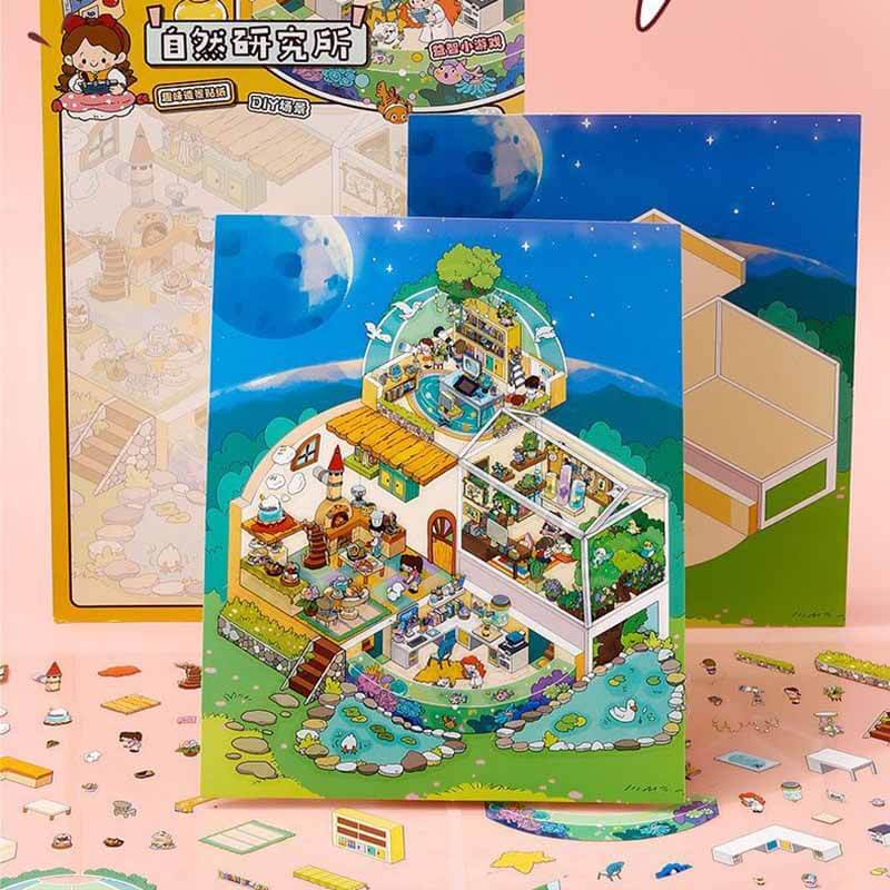 Urban Wildernes DIY 3D Scene Stickers 4 Cute Miniature Scenes(L)